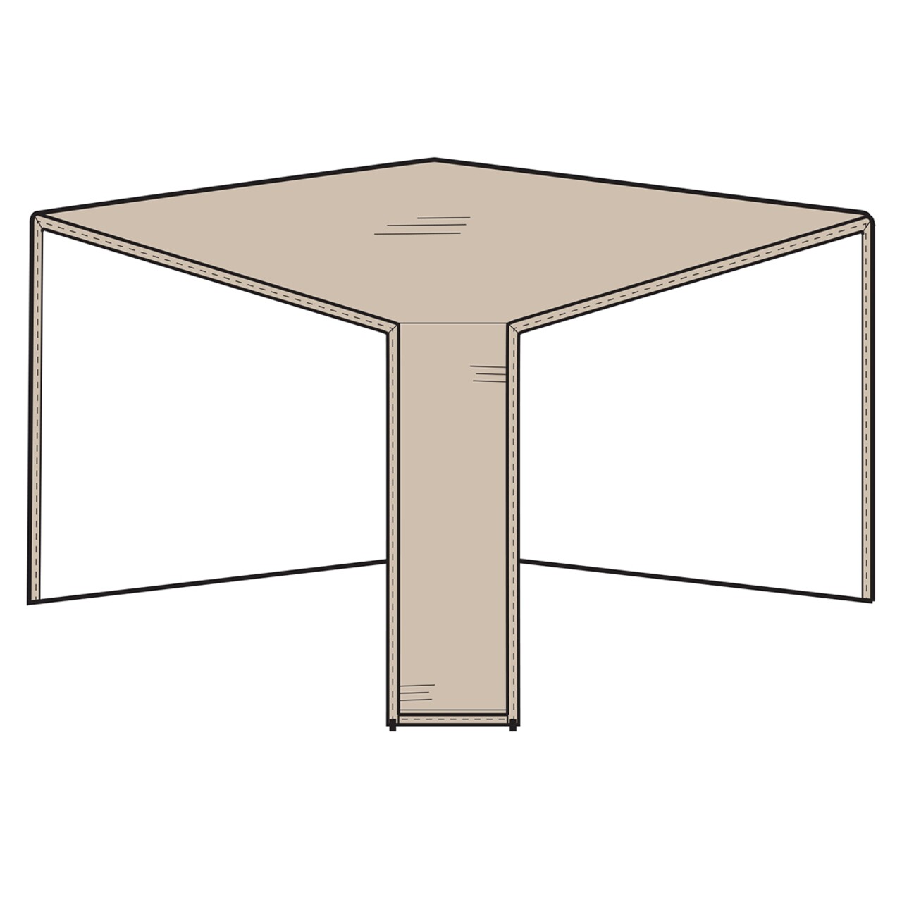 Husa protectie element colt, 4Season, L.101 l.101 H.81 cm, vinil, crem - imagine 7